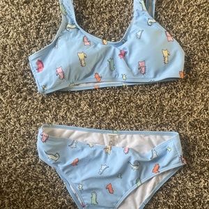 two piece bathing suit